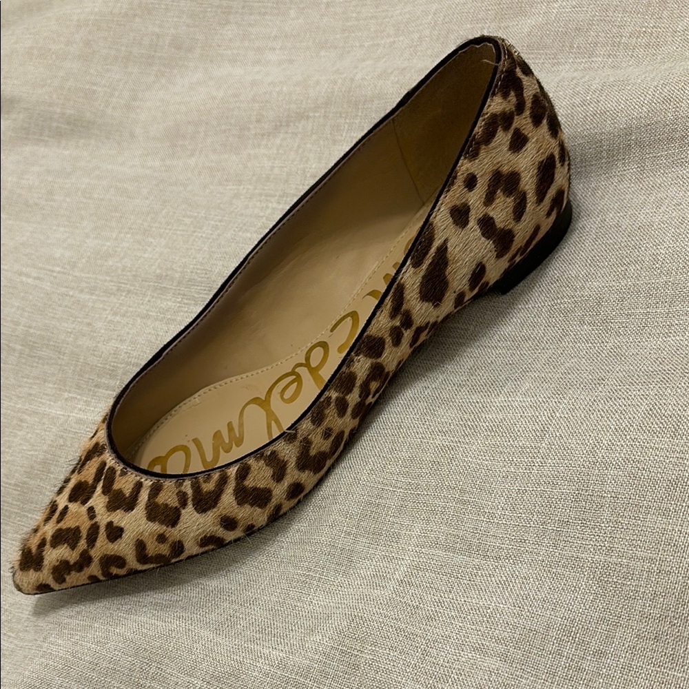 Sam Edelman Brown and Tan Flats with Animal Print
